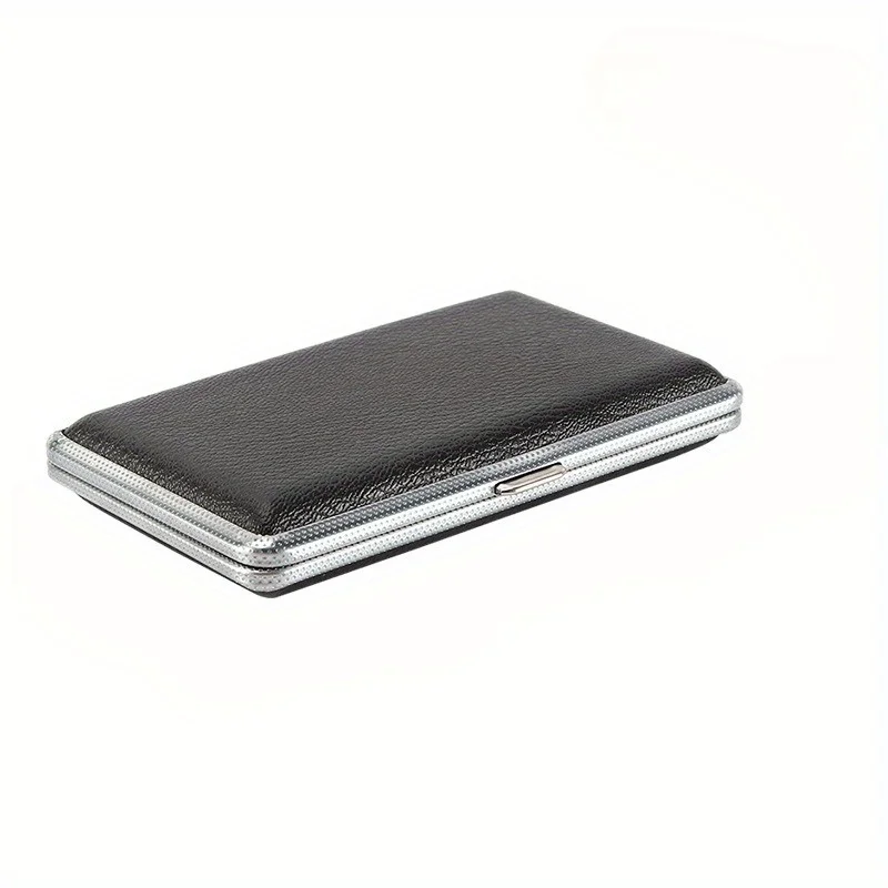 1pc Leather Cigarette Case, Portable Moisture-proof Rectangular Cigarette Case, Ideal for Gifts