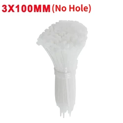 Durable Nylon Cable Ties with Screw Mount for Organized Office and DIY Projects (B-White (No Hole))