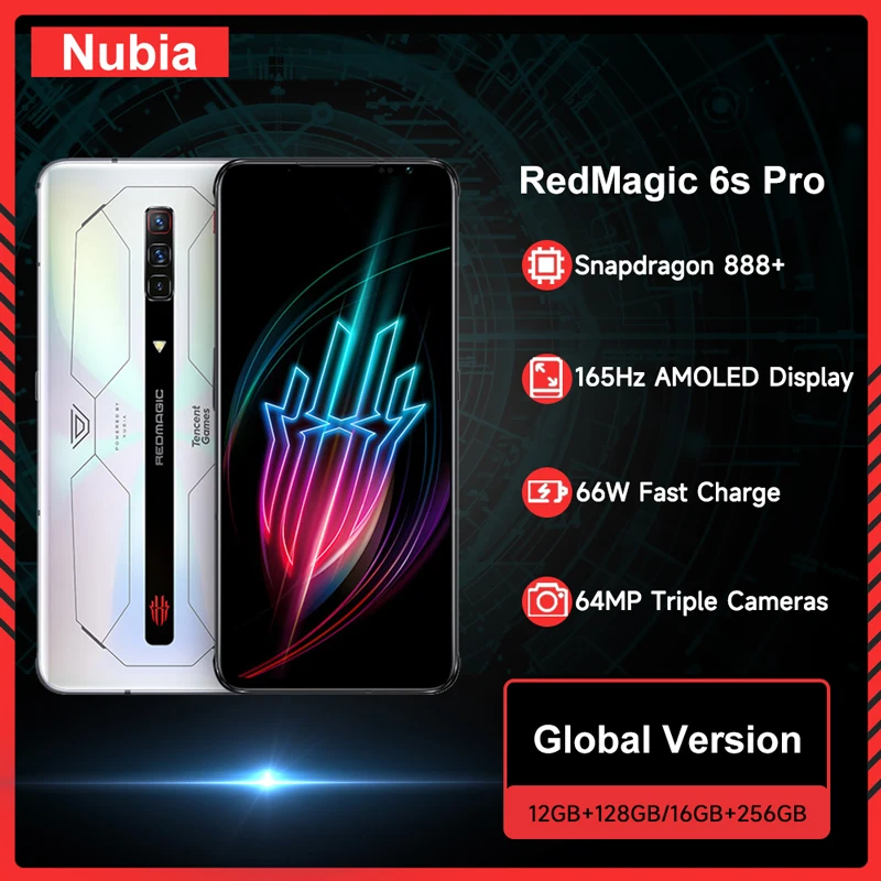 Игровой смартфон глобальная версия Nubia Red Magic 6S Pro Snapdragon 888 + мобильный телефон 6 8