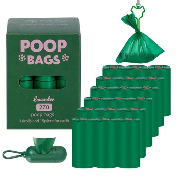 OUWO Borsa per cacca di cane degradabile per cani e gatti Attrezzi da esterno Toilette Sacchetti per immondizia per animali domestici Strumenti per la pulizia della lettiera della spazzatura Borsa per merda
