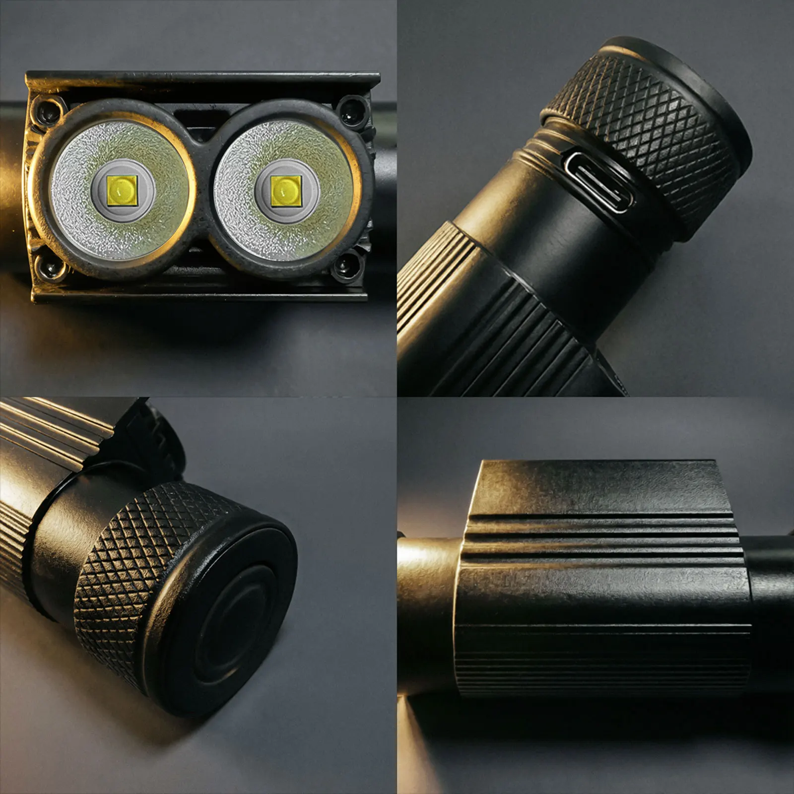 Newest Type-C USB led headlamp Fishing 18650 headlight Torch Hunting thumbnail 9