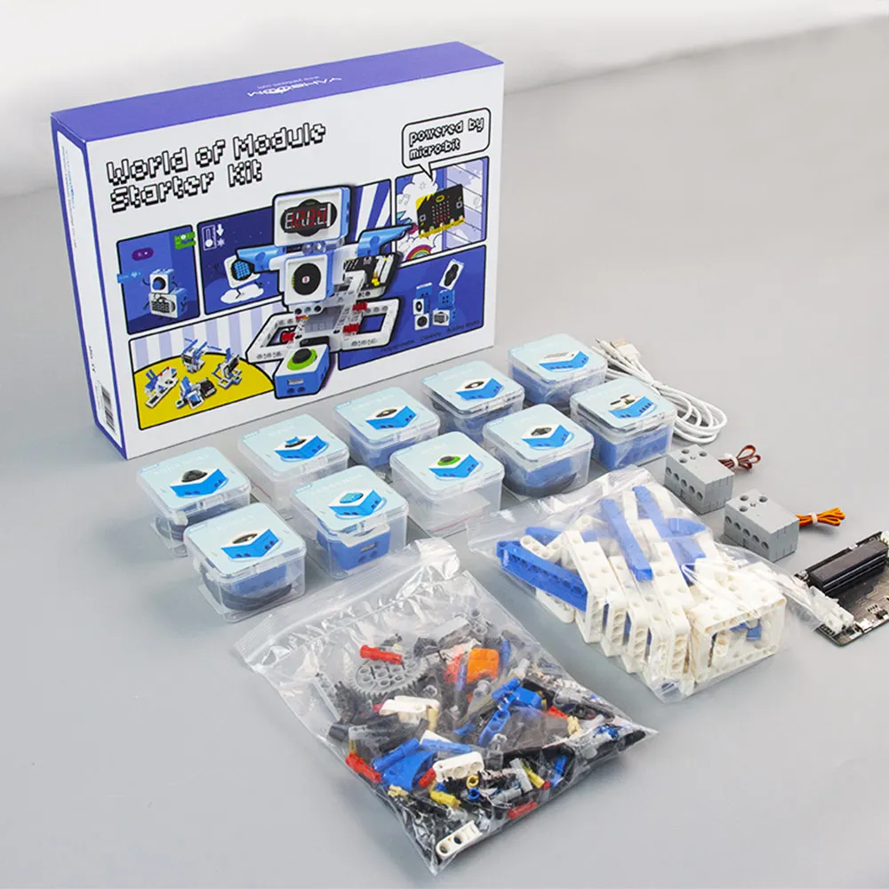 Microbit V2 센서 모듈 키트, 어린이 코딩 스템 교육 지지대, MakeCode 파이썬 프로그래밍 가능 장난감, 전자 DIY 프로젝트