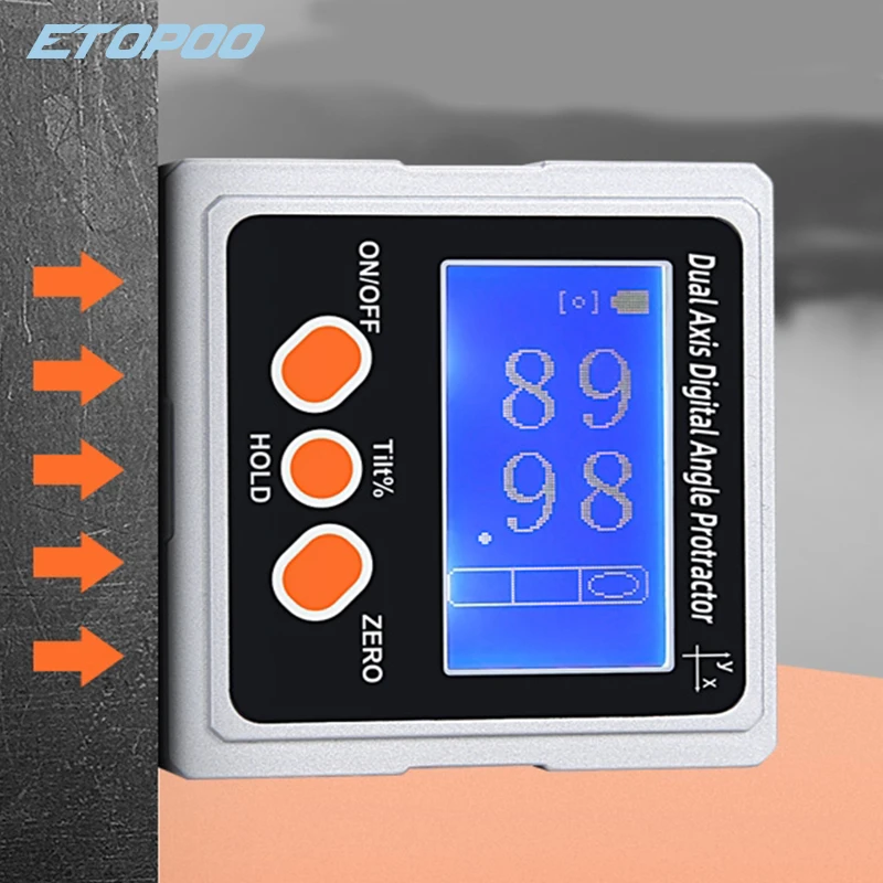 Digital Protractor Inclinometer Dual Axis Level measure box Angle ruler Elevation meter DAX digital level