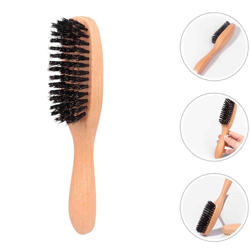 

Wooden Handle Beard Brush Facial Cleansing Cleaning Brushes Grooming Bristles Men