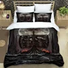 Viking Duvet Cover King Scandinavian Folklore Motifs Bedding Set Microfiber Northern Germanic Culture Mjollnir Comforter Cover 3