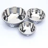 Large capacity stainless steel dog bowl anti-slip anti-rust dog water bowl pet feeder double-layer cat bowl suitable for puppies 3