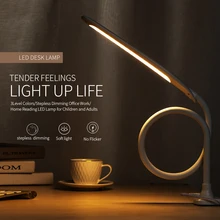 

Long Arm Table Lamp Led Flexible Gooseneck Touch Dimming Desk Lamp Clip On Lamp For Reading Bedroom Led Light 3 Color Modes