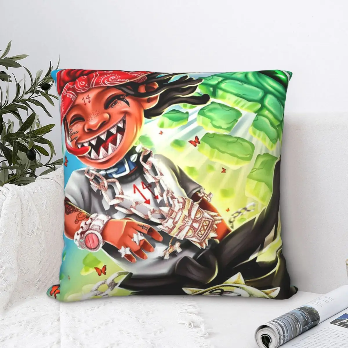 Young So Fast Square Pillowcase Polyester Pillow Cover Velvet Cushion Decor Comfort Throw Pillow For Home Sofa solid cushion cover linen cotton dog printed throw pillow cover home decor pineapple square pillowcase decoration for sofa bed