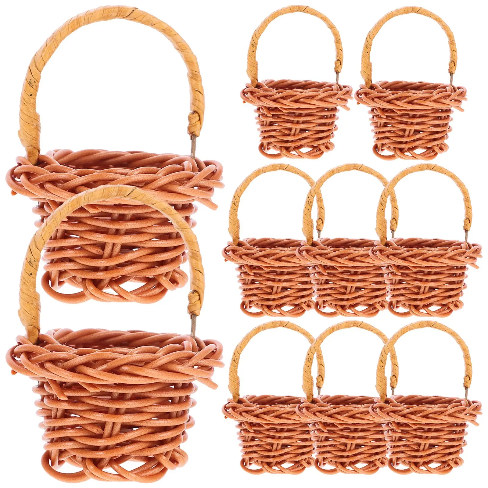 

10PCS SmHome Accessories Flower Flower Pots For Kids Handheld Woven Flower Pots For Kids Office Decor Flower Pots For Kids Mini