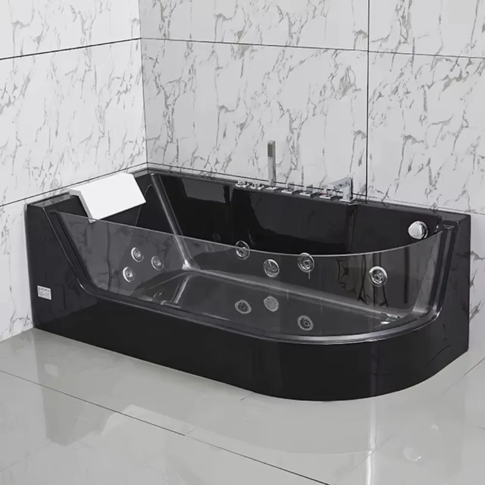 1700mm Long Indoor Bathroom Massage Acrylic Bathtub for Modern Bathroom 3