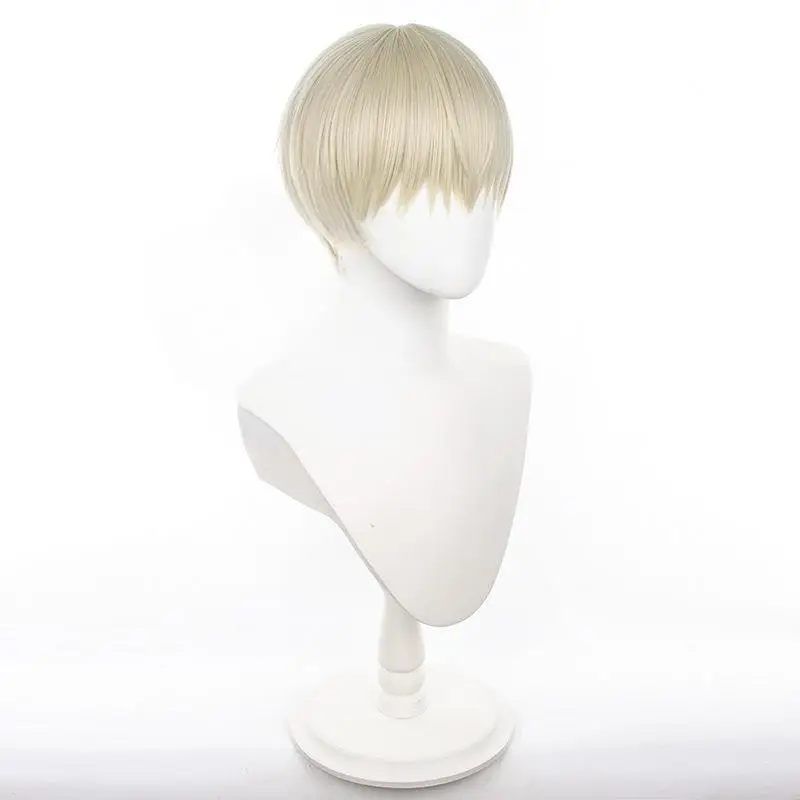 L-email wig Synthetic Hair Anime Wind Breaker Ren Kaji Cosplay Wig 30cm Short Hair Wigs Heat Resistant Wig 3