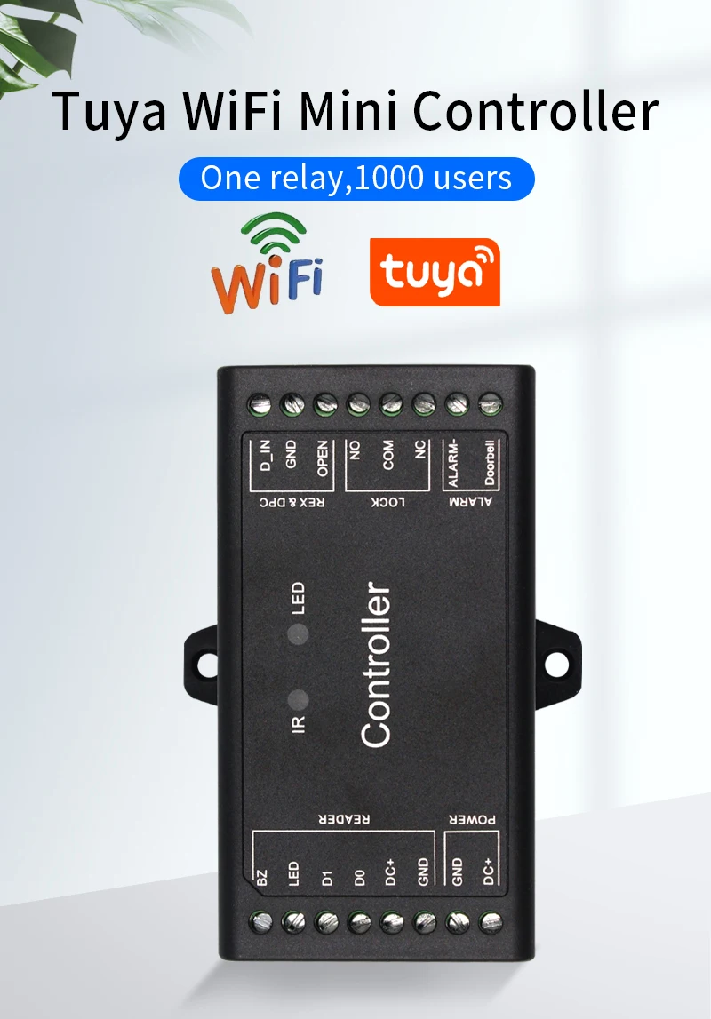 Tuya Wifi Controller Wiegand Input access control View Door Opening Record Remot