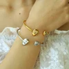 Geometric Simple Luxury Opening Bracelet Fashion Women Trend Jewelry Irregular Unique Wedding Party Gifts Accessories RG413 2