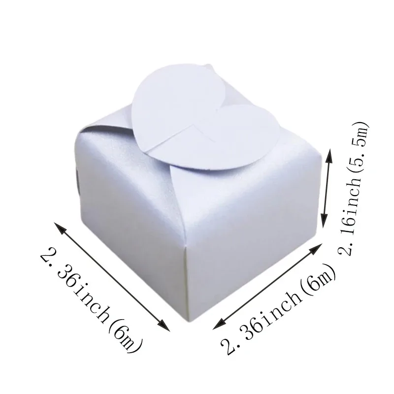 Packaging Box Heart-Shaped Candy Box Solid Color with Ribbon for Wedding Christmas Valentine's Day Party Decoration Gift Box
