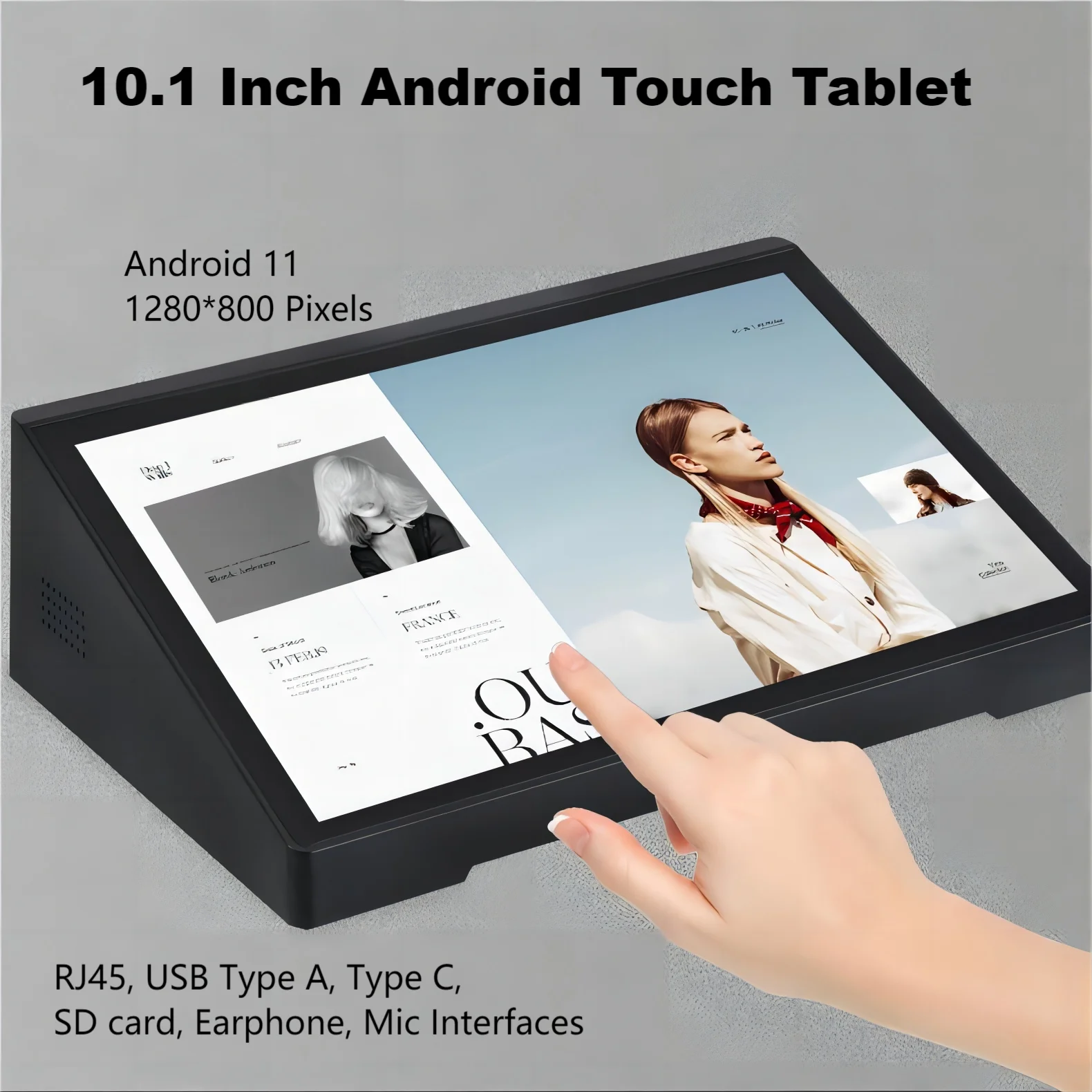

10.1 Inch Desktop Android POS Customer Feedback Tablet With Touch Screen Self Ordering Kiosk PC with 1280*800P Display