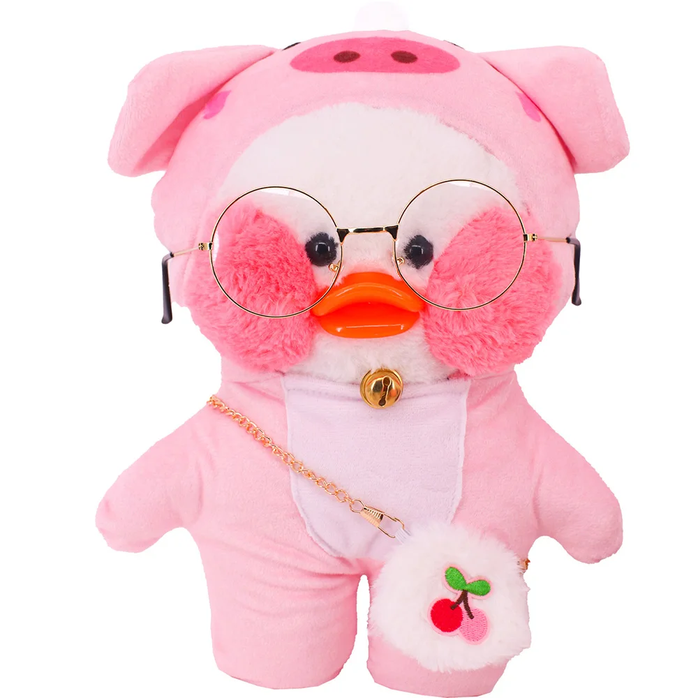 Pink Series Doll Clothes+Hair Band+Bag for 30 Cm Yellow Duck lalafanfan Accessories Kawaii Plush Animal Clothing Gifts 3 Pcs/Set