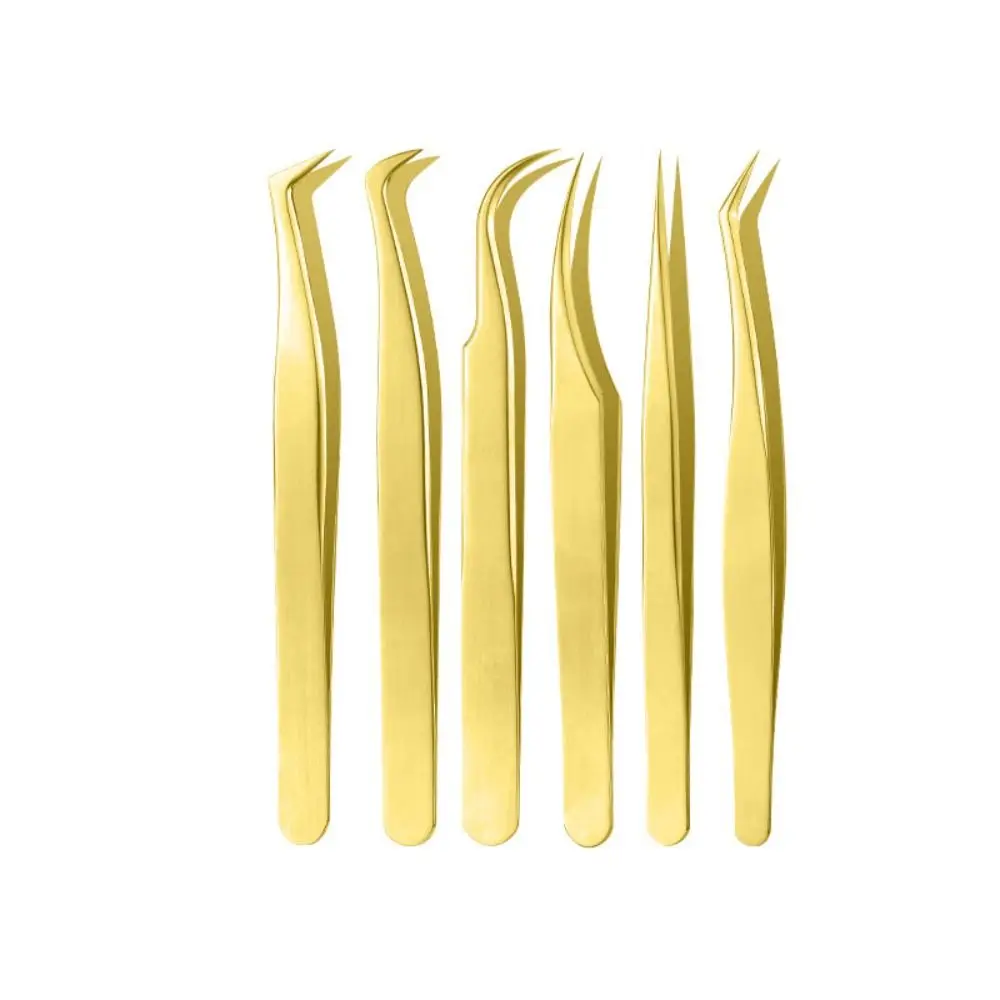 

Stainless Steel Curved Straight Eyebrow False Eyelash Tweezers Nail Art Extension Makeup Tool Eeyelashes Tweezers