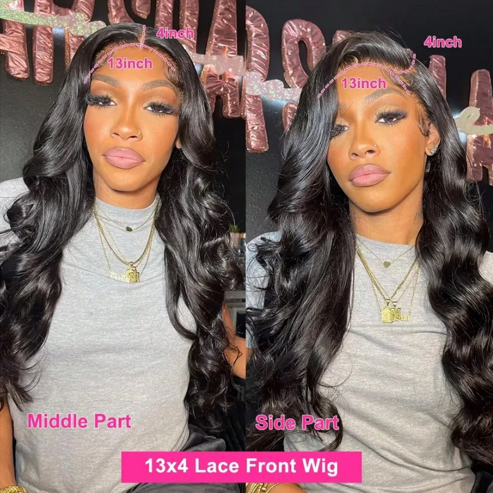 30 Inch Body Wave Lace Front Human Hair Wigs 13x4 HD Pre Plucked with Baby Hair Lace Front Wig for Black Women 200% Density