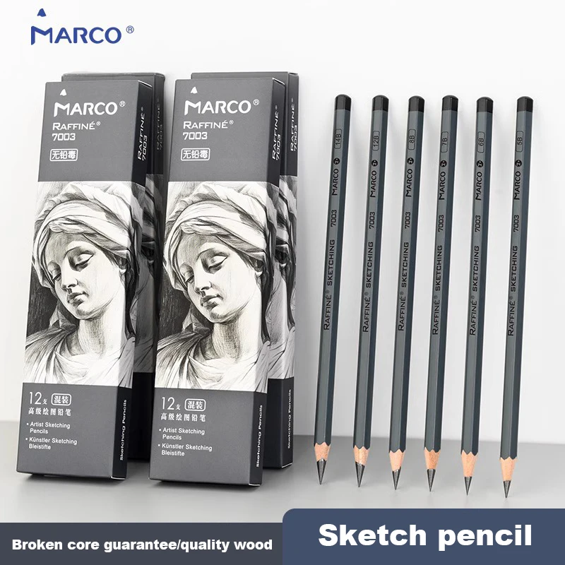 Matite per schizzi da disegno Set Forniture artistiche professionali in legno HB 2H B 2B 3B 4B 5B 6B 7B 8B 12B 14B Matite per artisti ombreggiatura per pittura - immagine 2