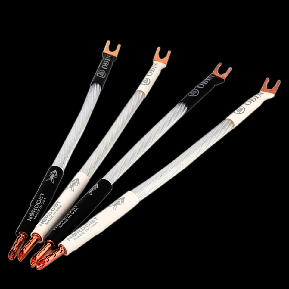 4pcs Hi-end Hifi Nordost Odin Sterling Silver Jumper Audio Cable Over Machine Line Fever Speaker Cable Banana To Y Speaker Cable - Audio & Video Cables