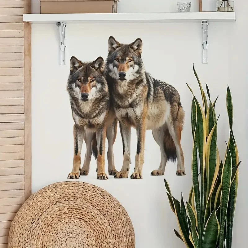 Wolf Wall Decal for Bedroom Bright Wall for Home, Cabinet, Door,Refrigerator Decoration, Vinyl Car Decals, Art Wallpaper,