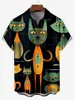 Cute Cat 2025 Hawaiian For Men Women Shirt Print Abstract Pattern Short Sleeve Loose Oversized Men's Summer Beach Casual Top 4