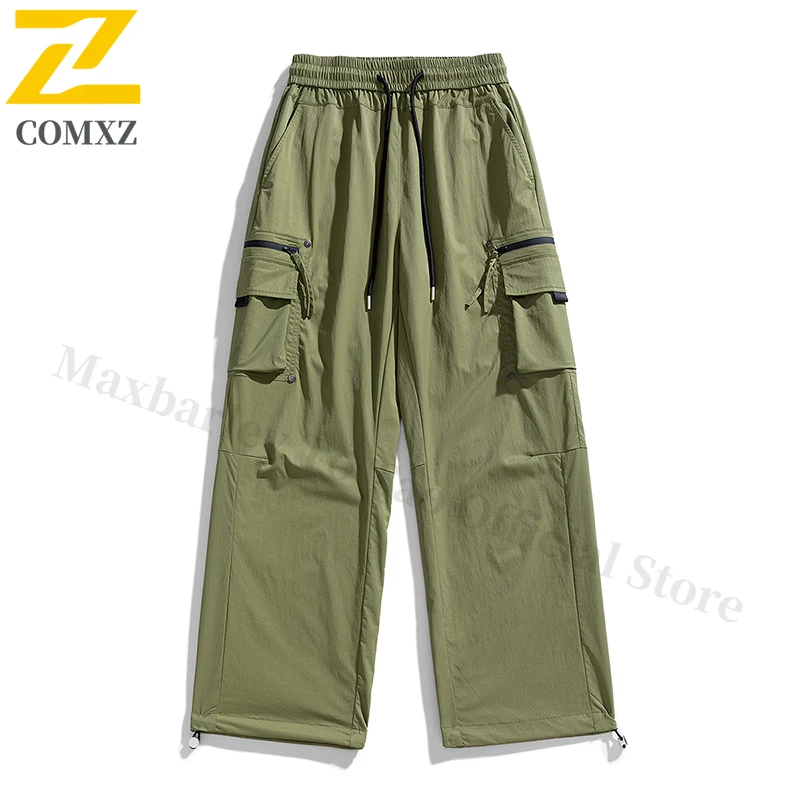 EIAO Men Softshell Hiking Pants Couple Korean Style Outdoor Camping Trekking Lightweight Waterproof Quick-Dry Casual Trousers​​