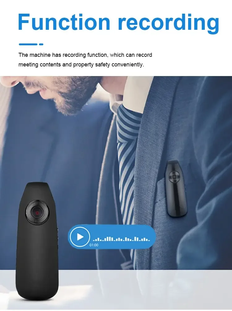 Ultra HD Portable Mini Video Camera One-click Recording Compatible With Apple Small Digital Video Recorder Police BodyCam
