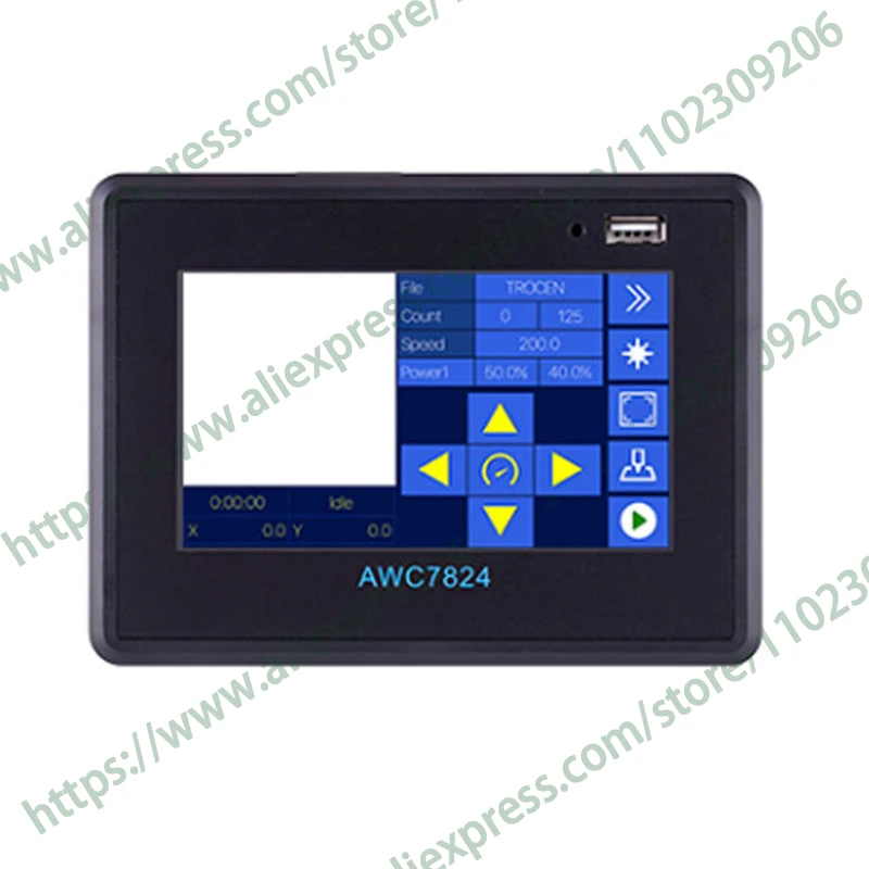 

New Original Plc Controller AWC7824 LCD screen of mainboard laser cutting laser machine control system Immediate delivery