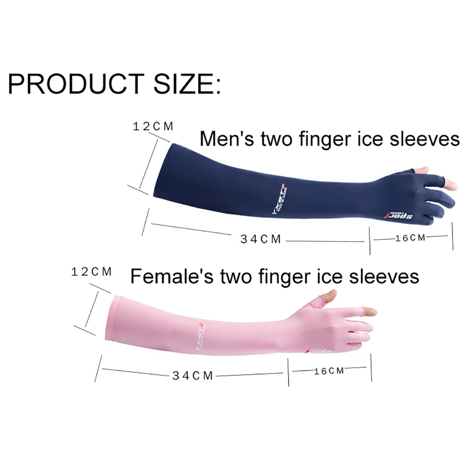 GTUBIKE 1 Pair Summer Cooling Arm Sleeves Cover Solid Color UV Sun Anti Slip Arm Sleeves Great for Running Cycling Basketball