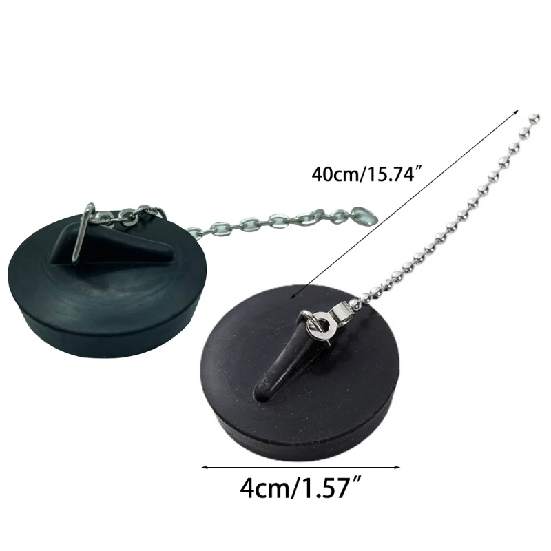 Universal Rubber Bath Plug Drain Stopper For Kitchen & Bathroom Sinks 40mm