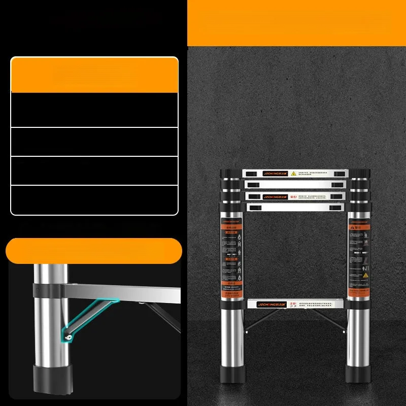 סולם מתקפל נייד בית עיבוי הרמה סולם לופט מקצועי סגסוגת אלומיניום רב תכליתיים סולם טלסקופי