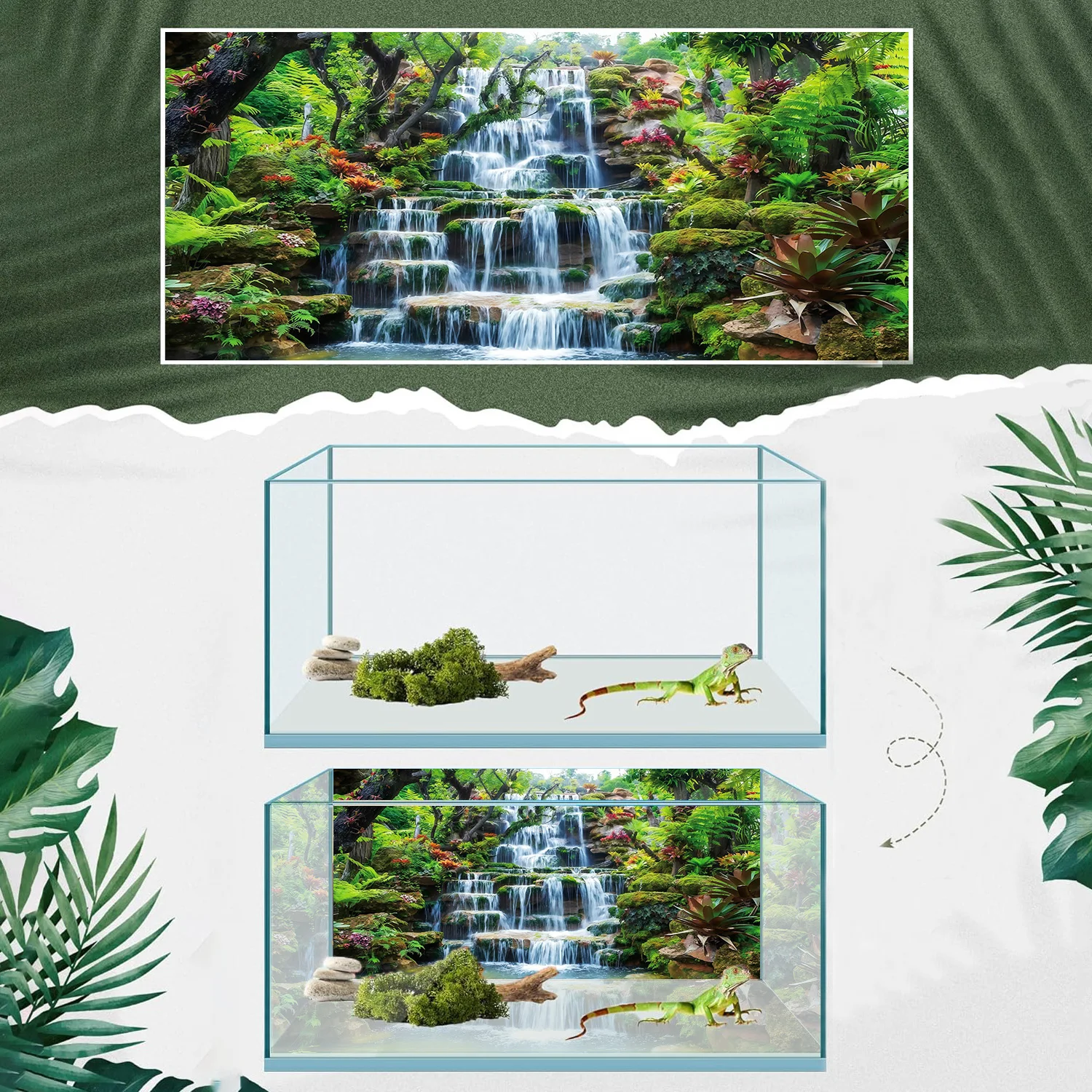 Rainforest Aquarium Background Sticker 2