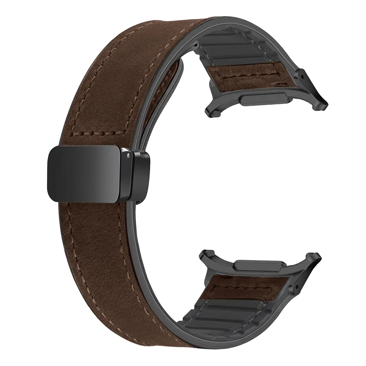 Premium Leather Silicone Magnetic Band Bracelet
