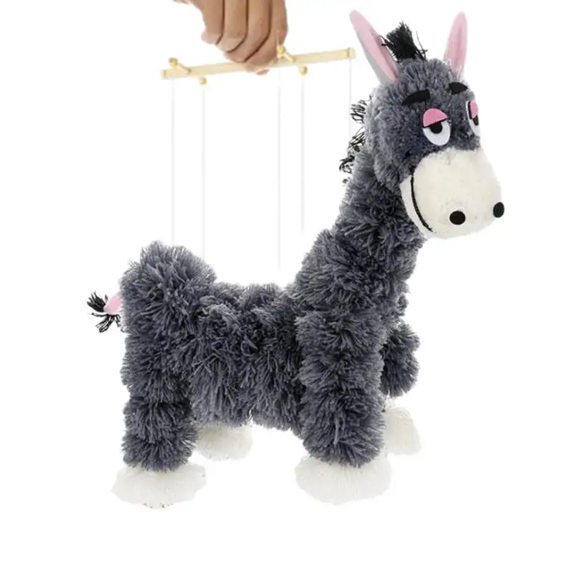 Donkey hand Puppet Cartoon Donkey Toys Plush Puppets Interactive Soft Creative Funny Kids Puppets Holiday Gift For Girls Boys mloong plush hand puppets baby toys soft hand puppets cartoon animal toy for sleep playing dolls for kids gifts rattles for baby