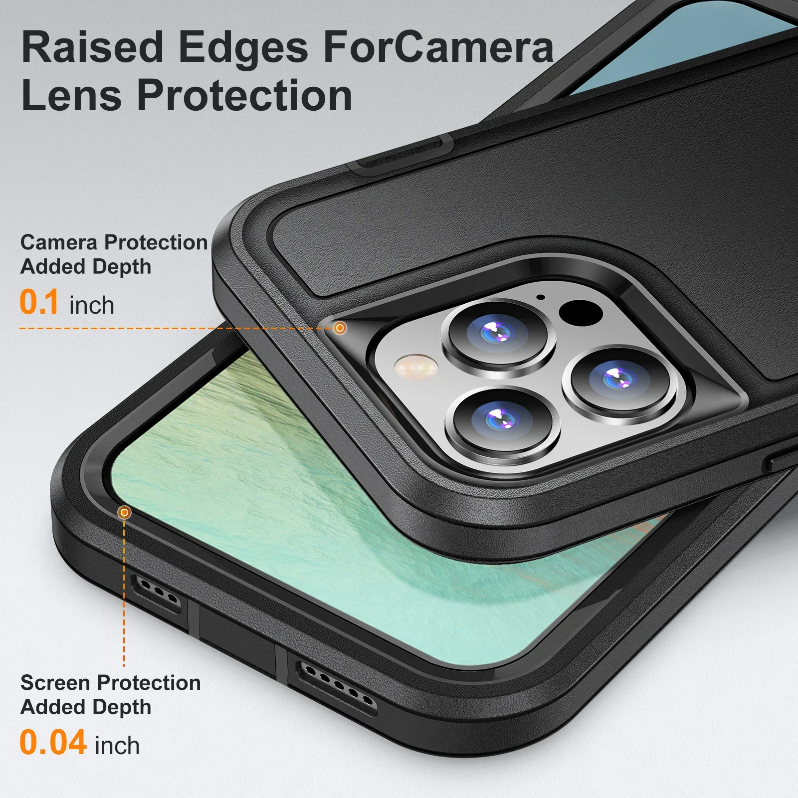 Ultimate 3-in-1 Shockproof Armor Case with Plastic Frame & TPU Back Cover