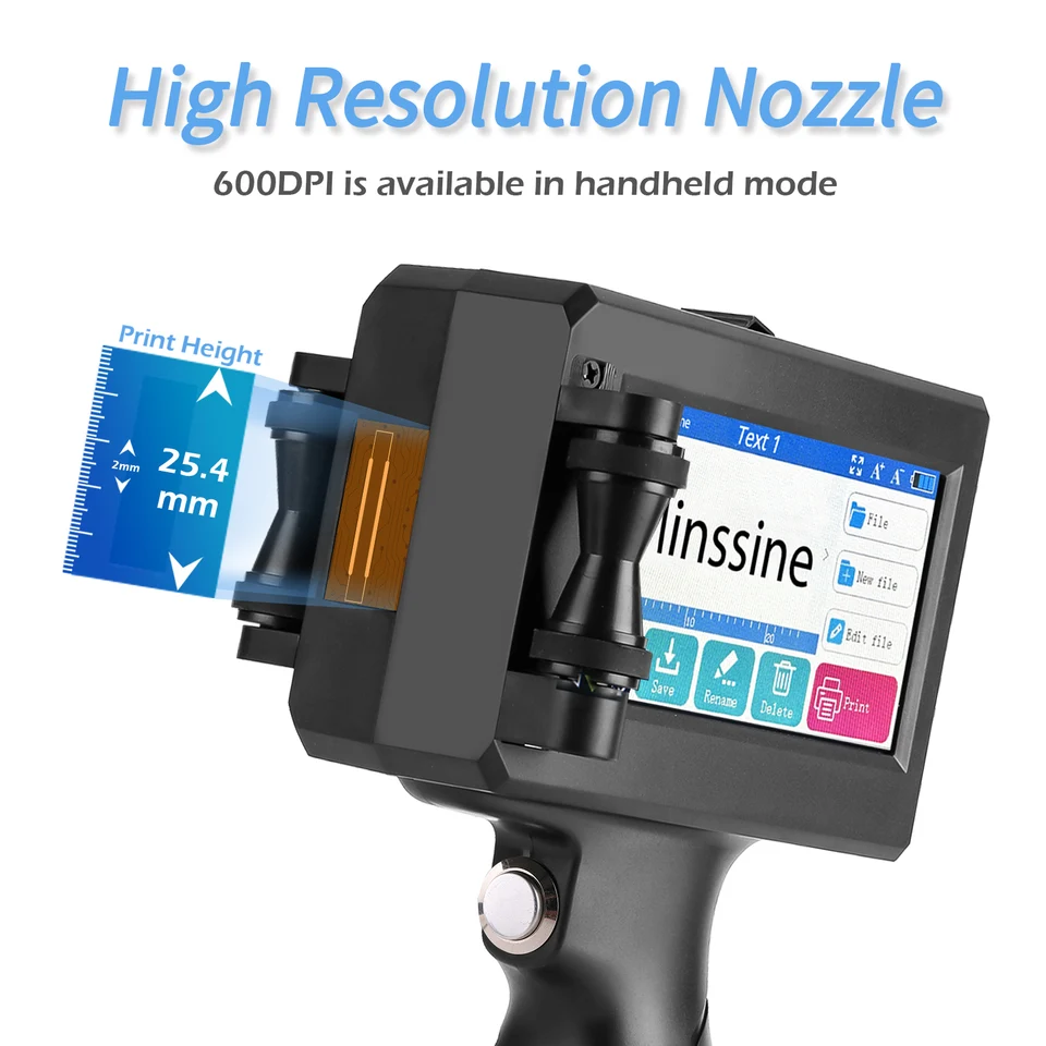 IPS Stampante A Getto D'inchiostro TIJ Portatile Multilingue Ad Alta Definizione Logo Digitale Data Numero Tij Macchina Di Codifica Manuale IPS-HH1200 Plus - Foto 4