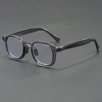 Lunettes en acétate japonais pour hommes, monture ovale rétro faite à la main, marque de styliste, à la mode, nouvelle collection 2025 6