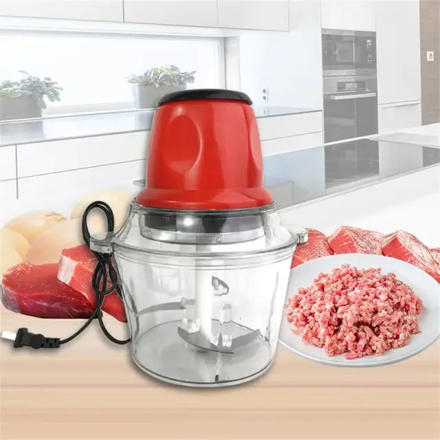 Food Mixing Shredder Food Grade Pc Garlic Vegetable Electric Minced Meat Minced Household Food Processor Meat Slicer Machine 2l