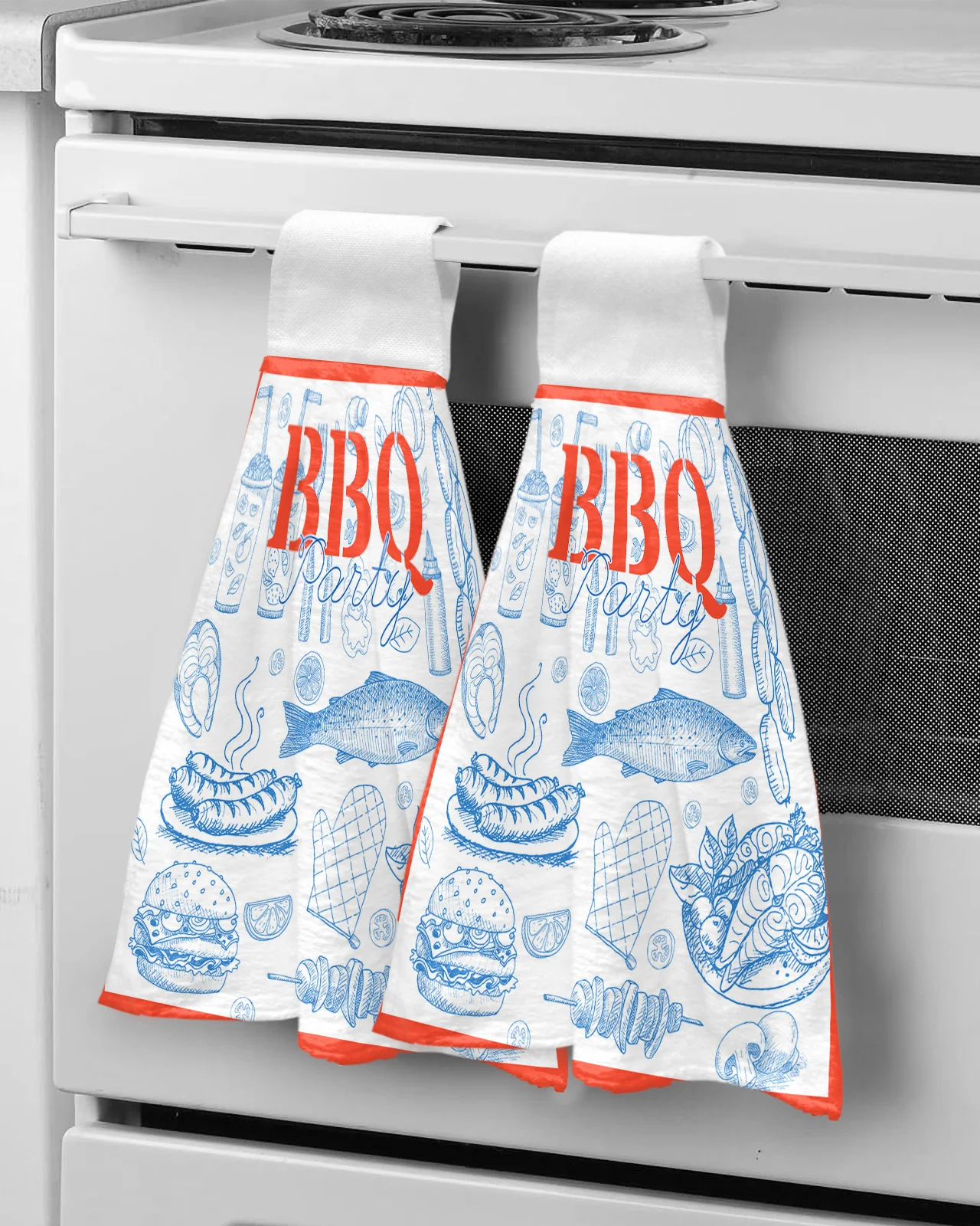 

Party Food Hand Towels Kitchen Bathroom Hanging Cloth Quick Dry Soft Absorbent Microfiber Towels