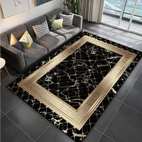 Modern Golden Luxury Carpet for Living Room Abstract Large Size Carpets Non-slip Bedroom Decoration Rug 200x300 Coffee Table Mat 2
