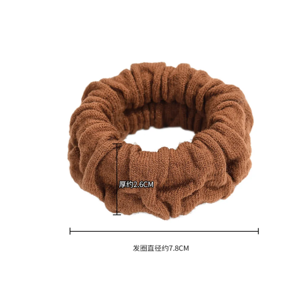 Classic Large Stretch Thick Hair Ties Women Girls Seamless Cloth Elastics Ponytail Holders Knit Hair Scrunchies For Thick Hair