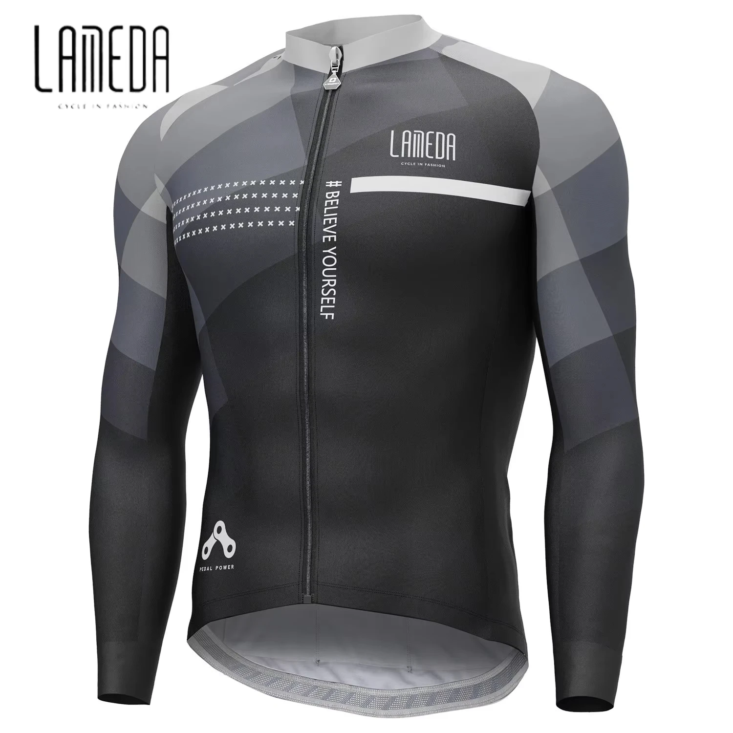LAMEDA Men's Biker Jacket Autumn Winter Cut Wind for Cycling Long Fleece Sleeve Cycling Mountain Bike Warm Men's Jacket