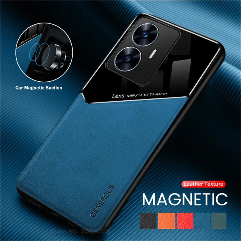 Cover COMAKU Per Realme C53 Con Anello Magnetico 360° E Supporto – Blu Cielo, Protezione Antiurto Grado Militare