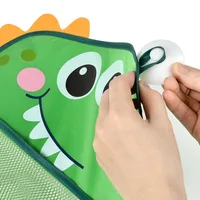 Baby Shower Toy Cute Duck Frog Net Toy Storage Bag Strong Suction Cup Baby Shower Game Bag Bathroom Organizer Water Toy 2
