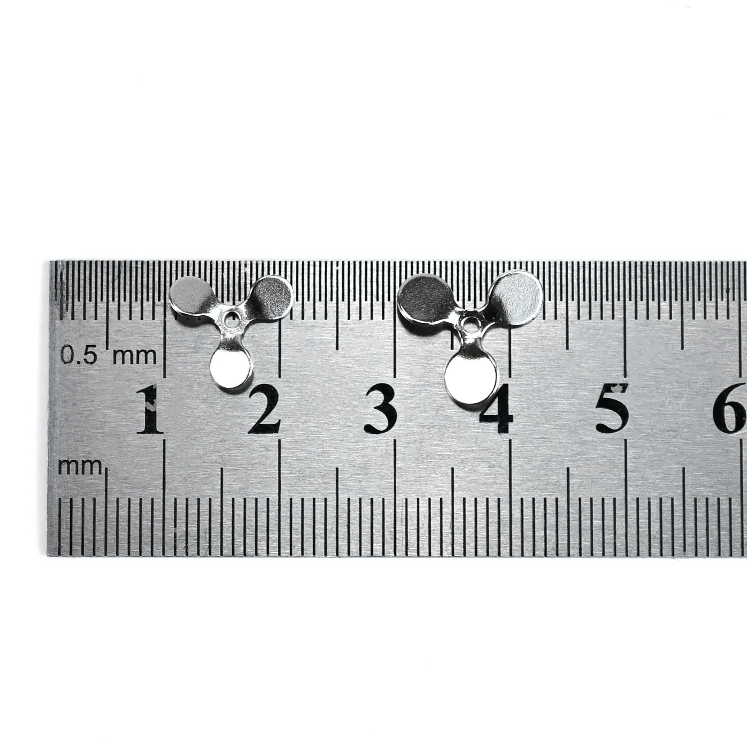 Topranc 50 Stück Silber & Gold LUYA Spinner Metall Drehgerät Angelwerkzeuge Propeller Dreiblatt-Inline-Spinner – Detail 4