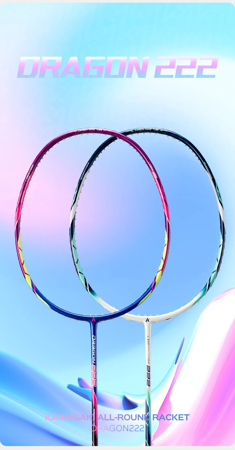 Professional all-around carbon fiber badminton racket design.