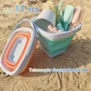 Beach  Sand Play Water Set Folding Bucket Summer Toys for Children Kids Outdoor Game Accessories Color Random 1