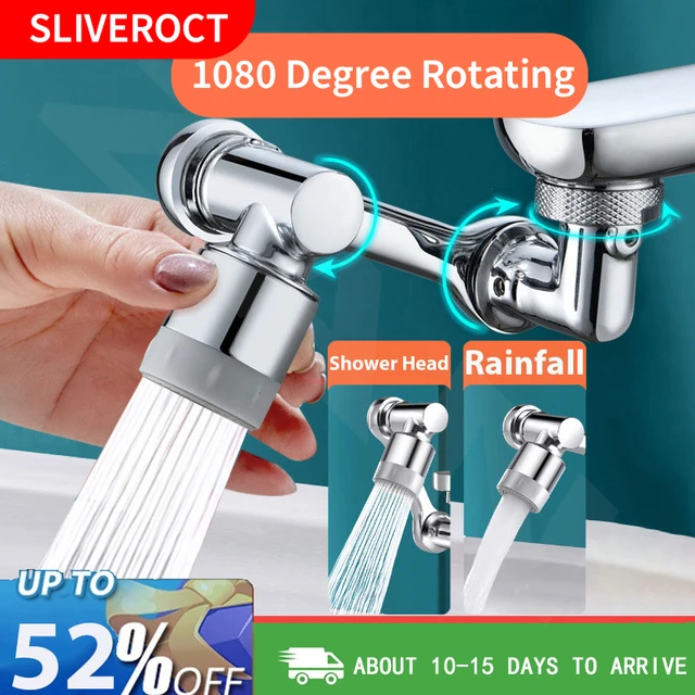 Prolongateur de robinet rotatif à 1080 °, robinet à filtre universel,  robinet pivotant, aérateur d'évier, accessoire de lavage du visage -  AliExpress