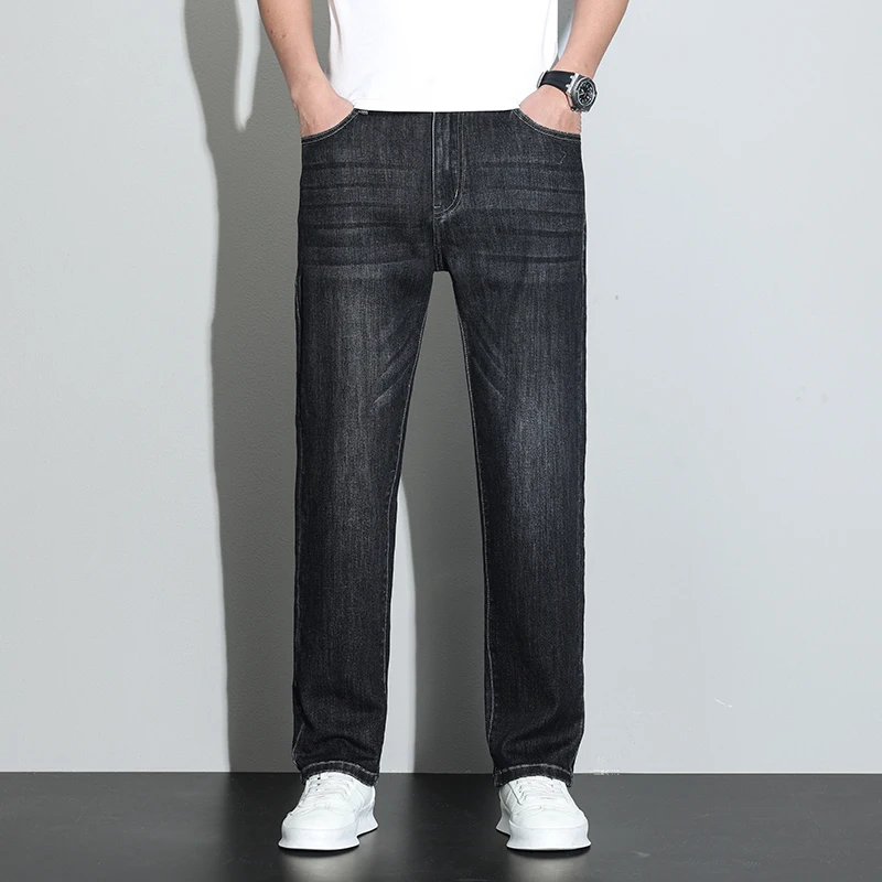Men's Tall Jean Straight Regular Fit Denim Pant Male Teeneeger Stretch Extra Long Length 190cm 200cm 110 115 Cm 120cm Lengthened